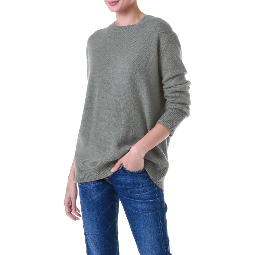 Boston Cashmere Slouchy Sweater - Grey