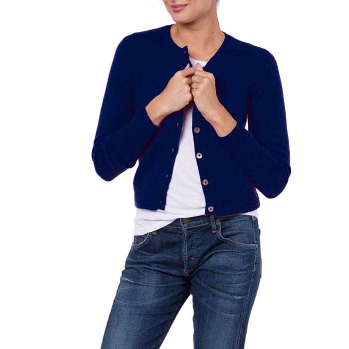 Dolly Handmade Cashmere Cardigan Navy