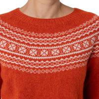 Estelle Burnt Orange Scottish Fair Isle Sweater
