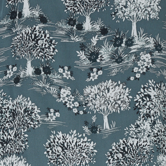 Retro Silk Georgette Fabric Orchard Print