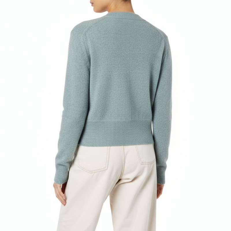 Roshin Handmade Cashmere cardigan Blue Spruce