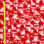 Retro Cotton Fabric Lollipop Print Red