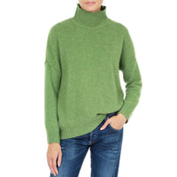 Dublin Slouchy Cashmere jumper Green Marilyn Moore
