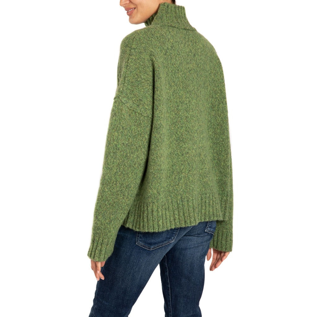 Malin Slouchy sweater Green tweed Marilyn Moore