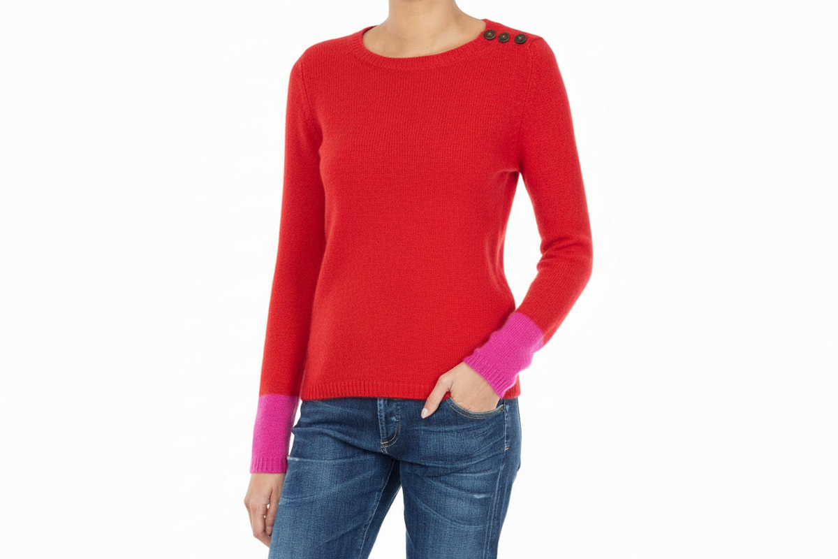Dani Handmade Cashmere Jumper Red
