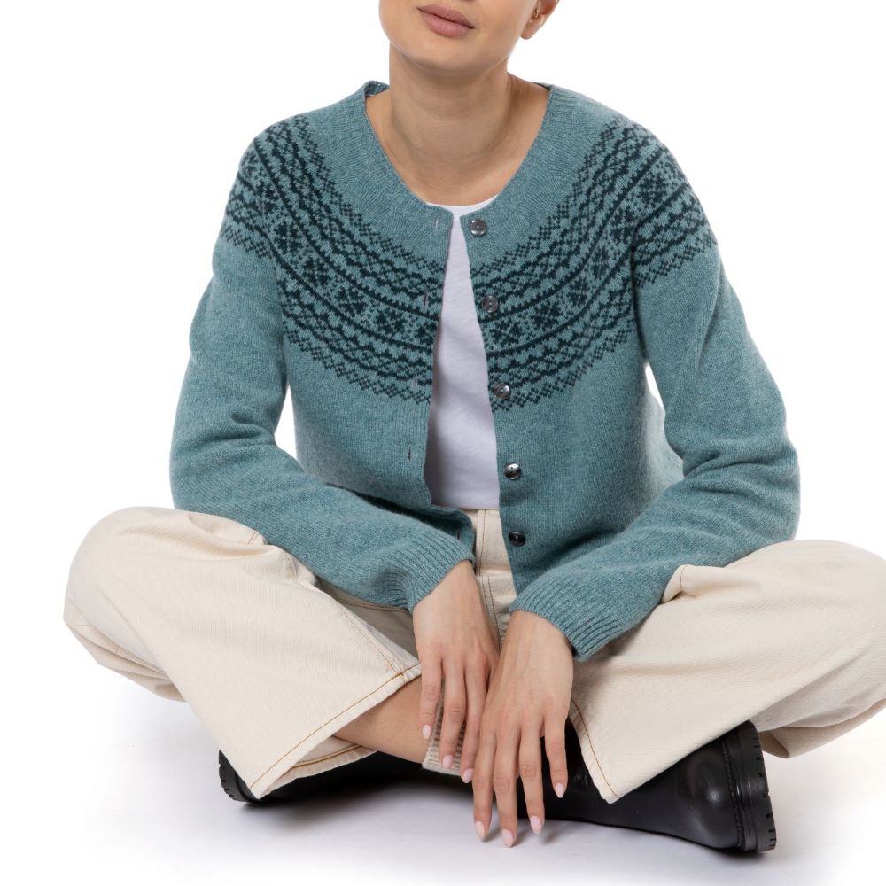 ADA Lambswool Fair Isle Cardigan Marilyn Moore