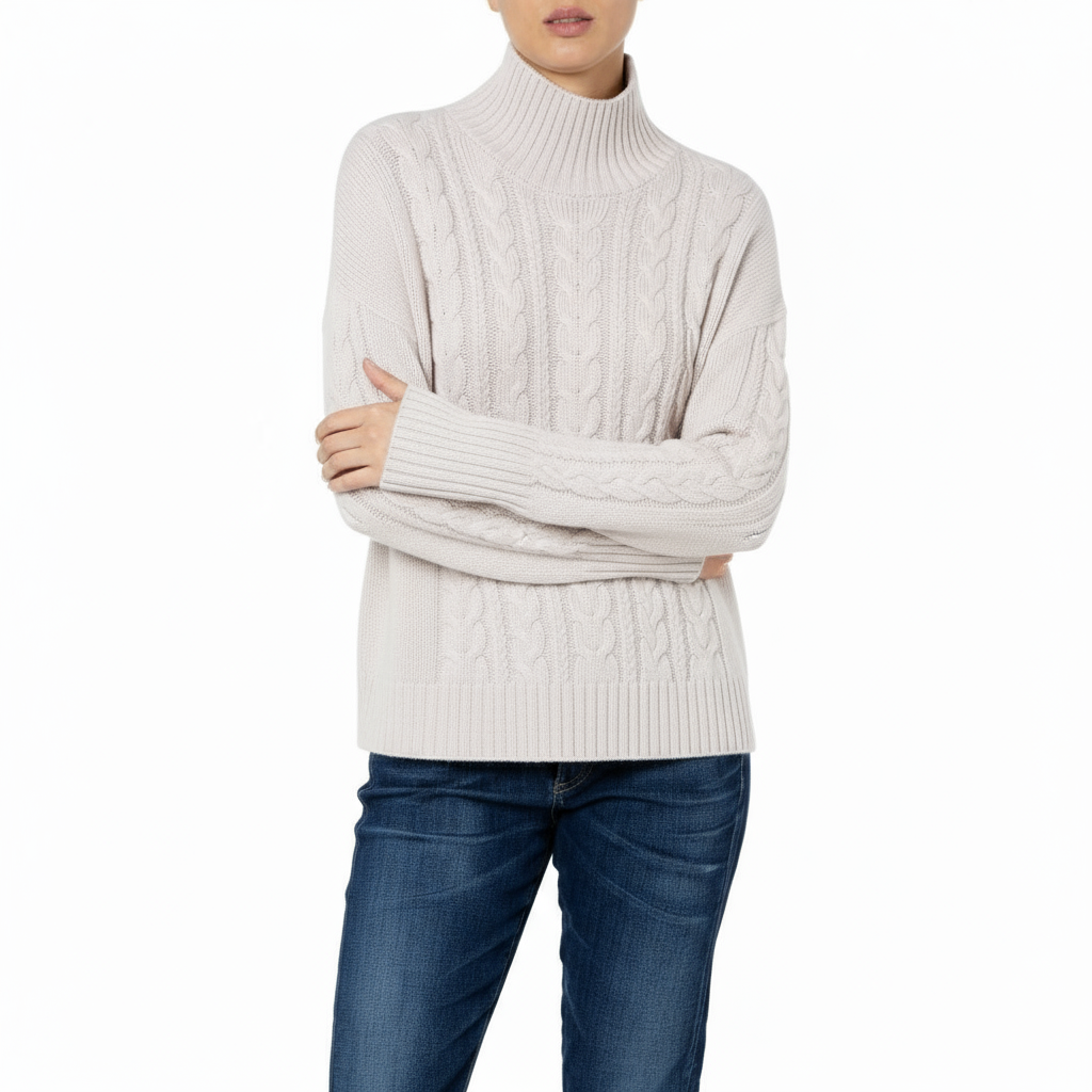 Anya 2.0 More Slouchy Cable knit Cashmere Sweater