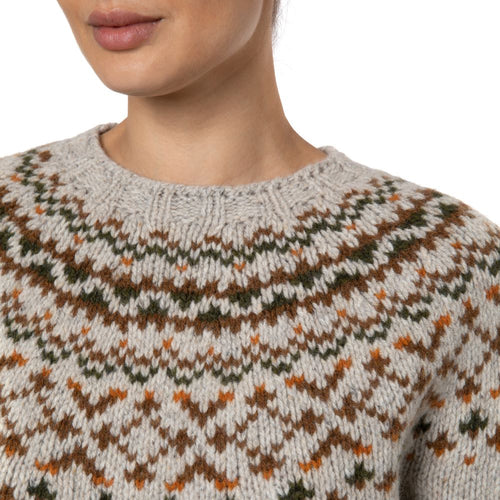 Marilyn Moore Scottish Fair Isle Sweater Natural Donegal Banff by Marilyn Moore