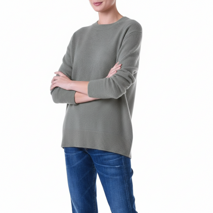 Boston Cashmere Slouchy Sweater - Grey