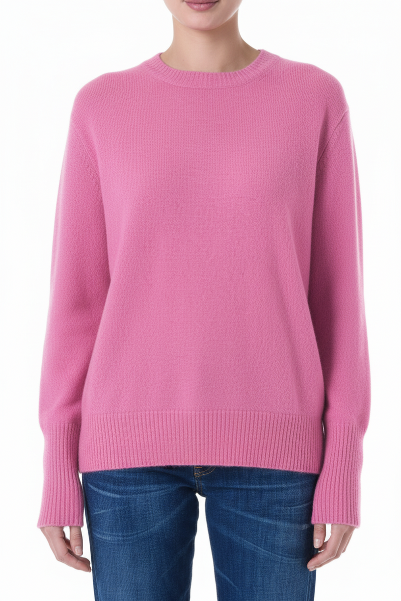 Handmade Cashmere Slouchy Sweater Barbie Pink