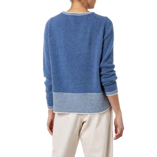Loro Piana Blue Cashmere sweater Slouchy Blue Denim Marilyn Moore