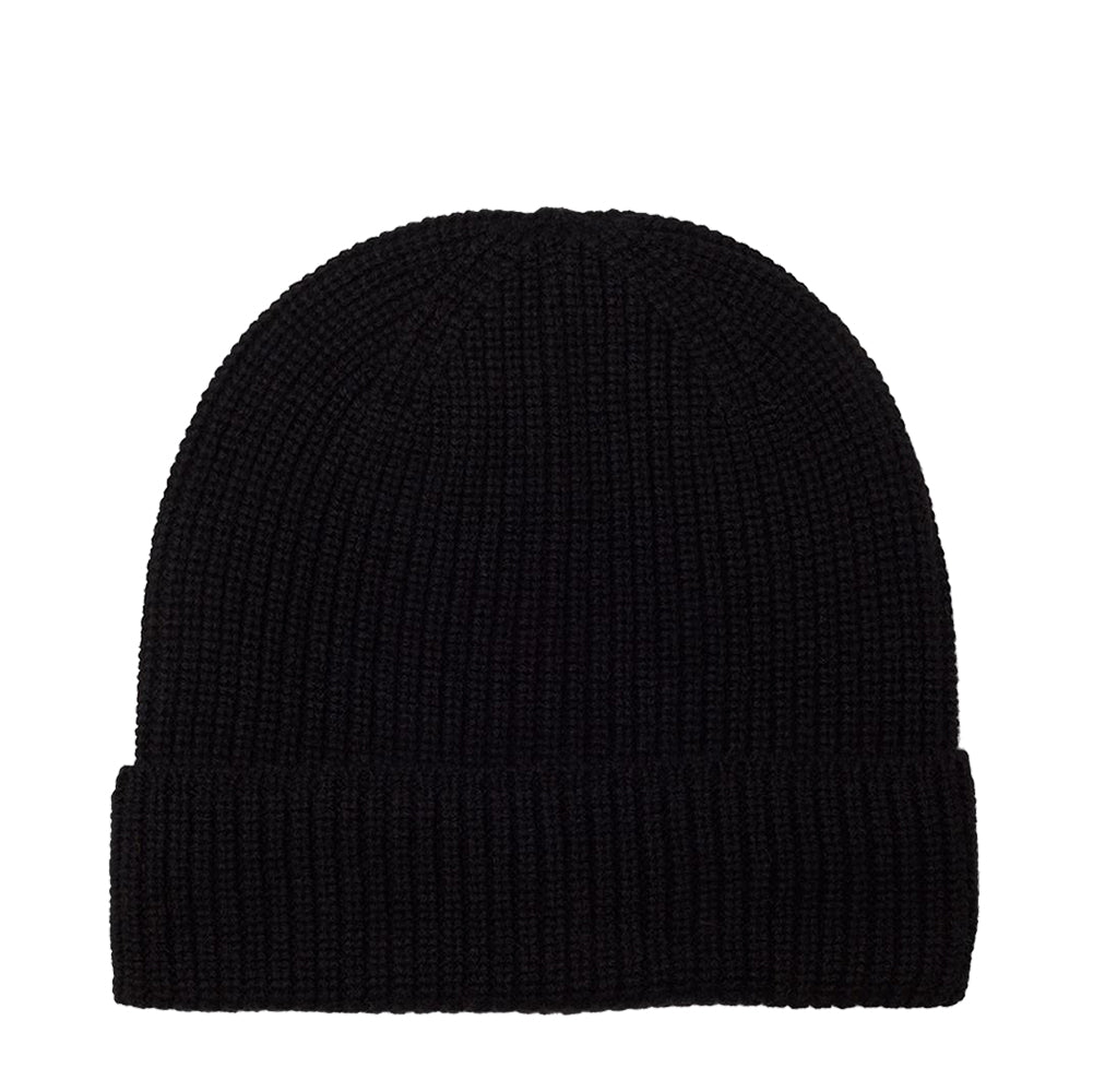 Cashmere Ribbed Beanie - Black – Marilyn Moore