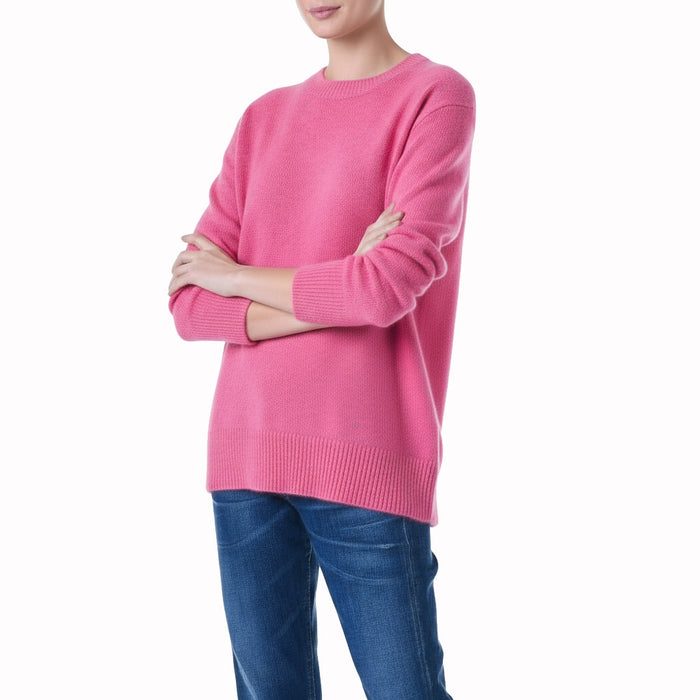Handmade Cashmere Slouchy Sweater Barbie Pink