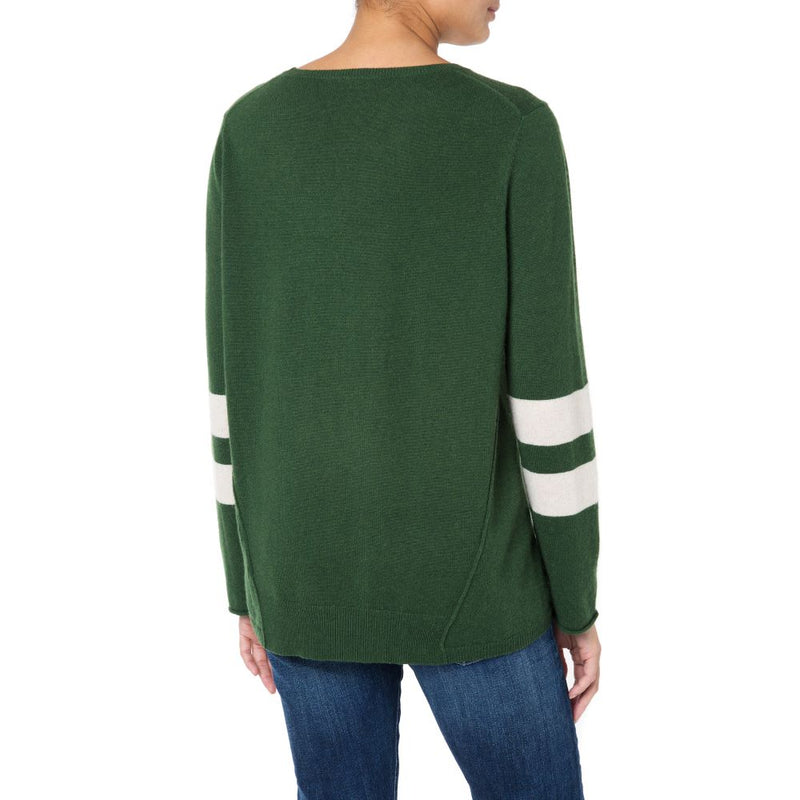 Celine Stripe Cashmere Sweater Green Marilyn Moore
