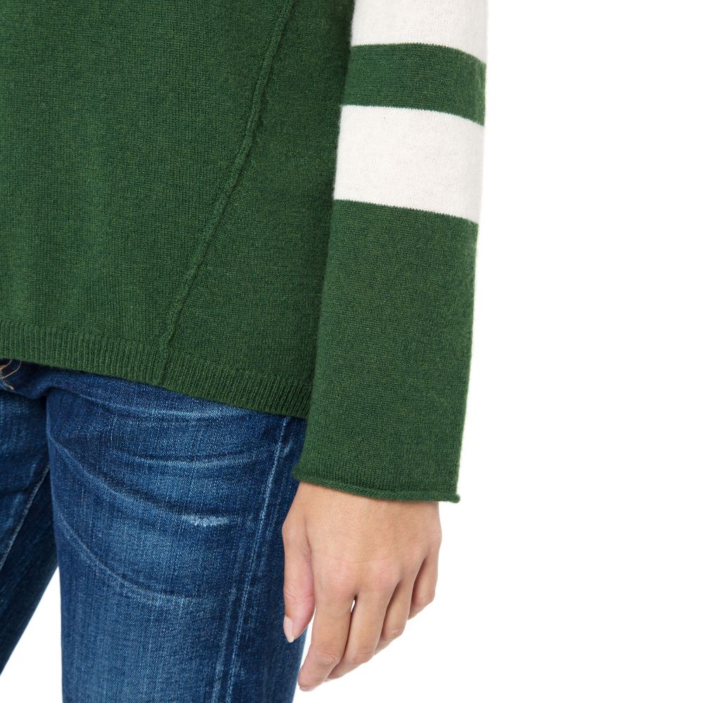 Cashmere sweater Green ivory Marilyn Moore Celine