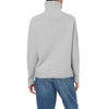 Claudia Pale Grey Funnel neck Cashmere Merino Jumper by Marilyn Moore