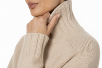 Claudia Cosy Cashmere Merino Sweater Natural Oatmeal