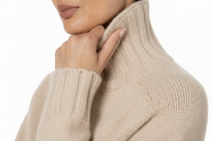 Claudia Cosy Cashmere Merino Sweater Natural Oatmeal