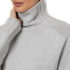 Grey Funnel neck sweater Claudia Cashmere Grey Funnel neck jumper. High Neck Sweater by Marilyn Moore 