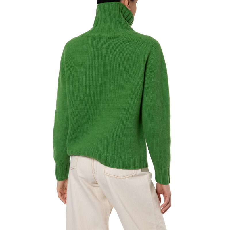 Claudia Green Funnel neck Cashmere Merino Jumper by Marilyn Moore Inspired by Claudia Winkleman Traitors.