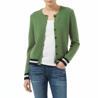 Dakota Handmade Cashmere Cardigan Green