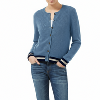 Dakota Handmade Cashmere Cardigan Chambray