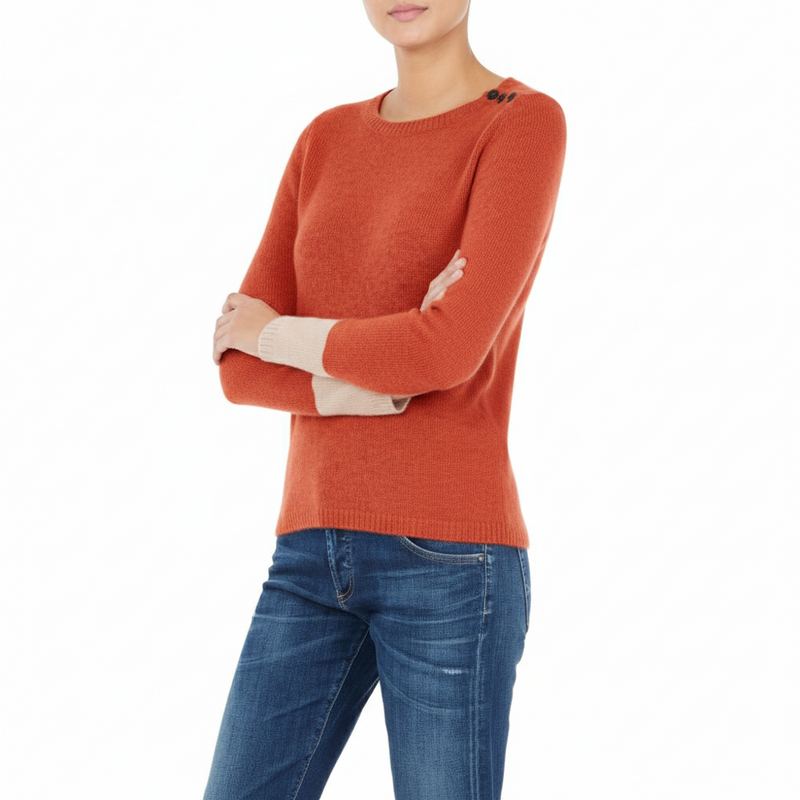 Dani Handmade Cashmere Jumper Burnt Orange