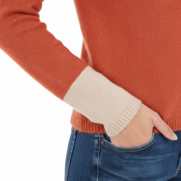 Dani Handmade Cashmere Jumper Burnt Orange