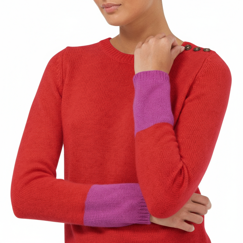 Dani Handmade Cashmere Jumper Red