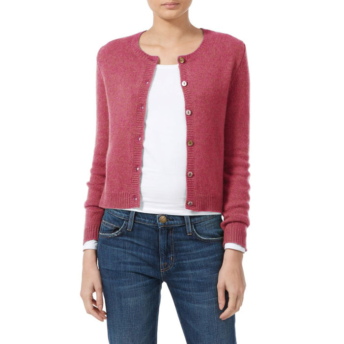 Dolly Handmade Cashmere Cardigan Raspberry