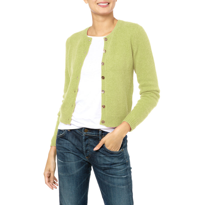 Dolly Handmade Cashmere Cardigan - Avocado