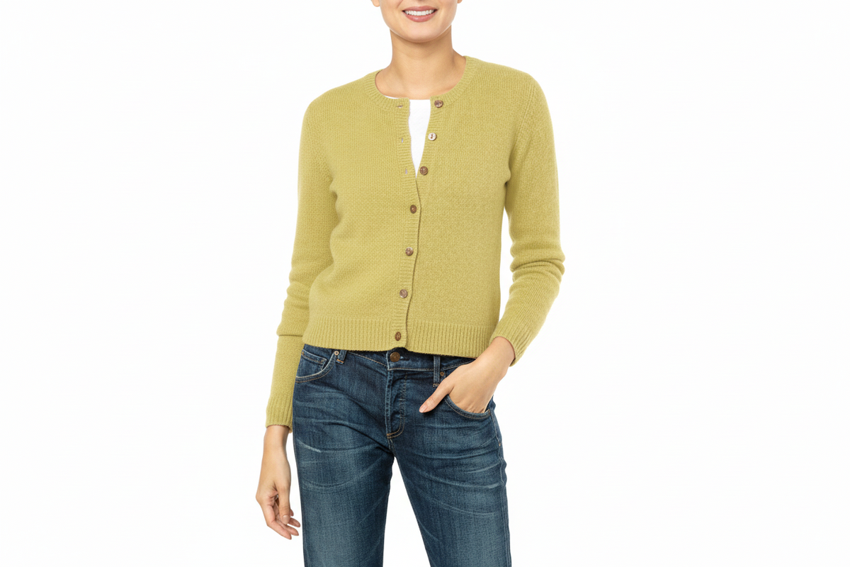 Dolly Handmade Cashmere Cardigan - Dijon