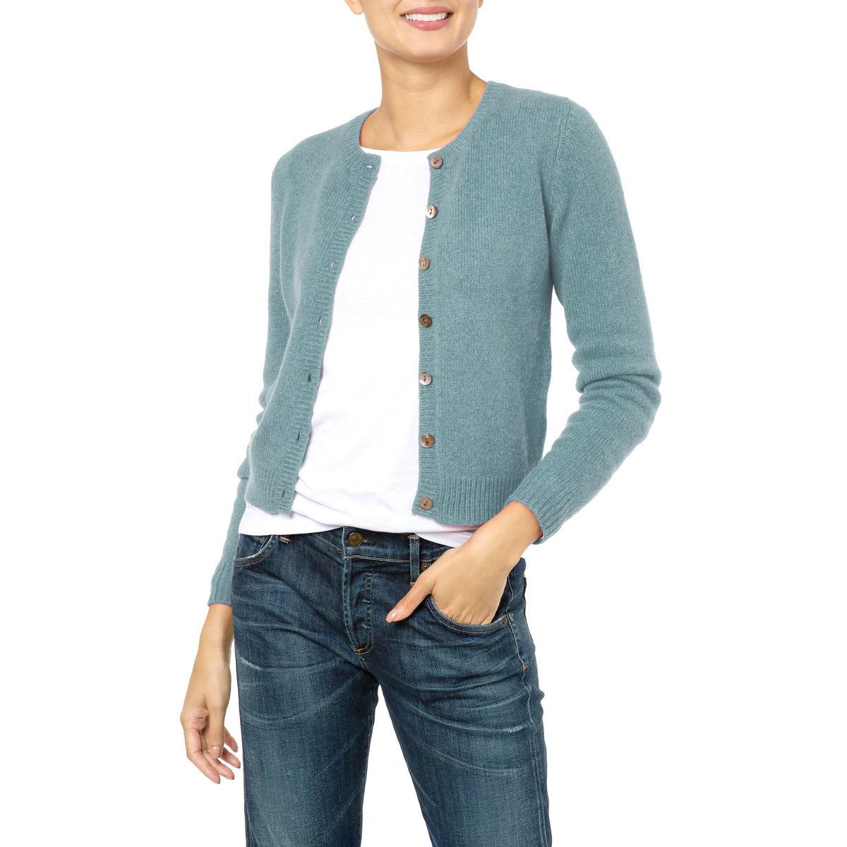 Dolly Handmade Cashmere Cardigan - Slate