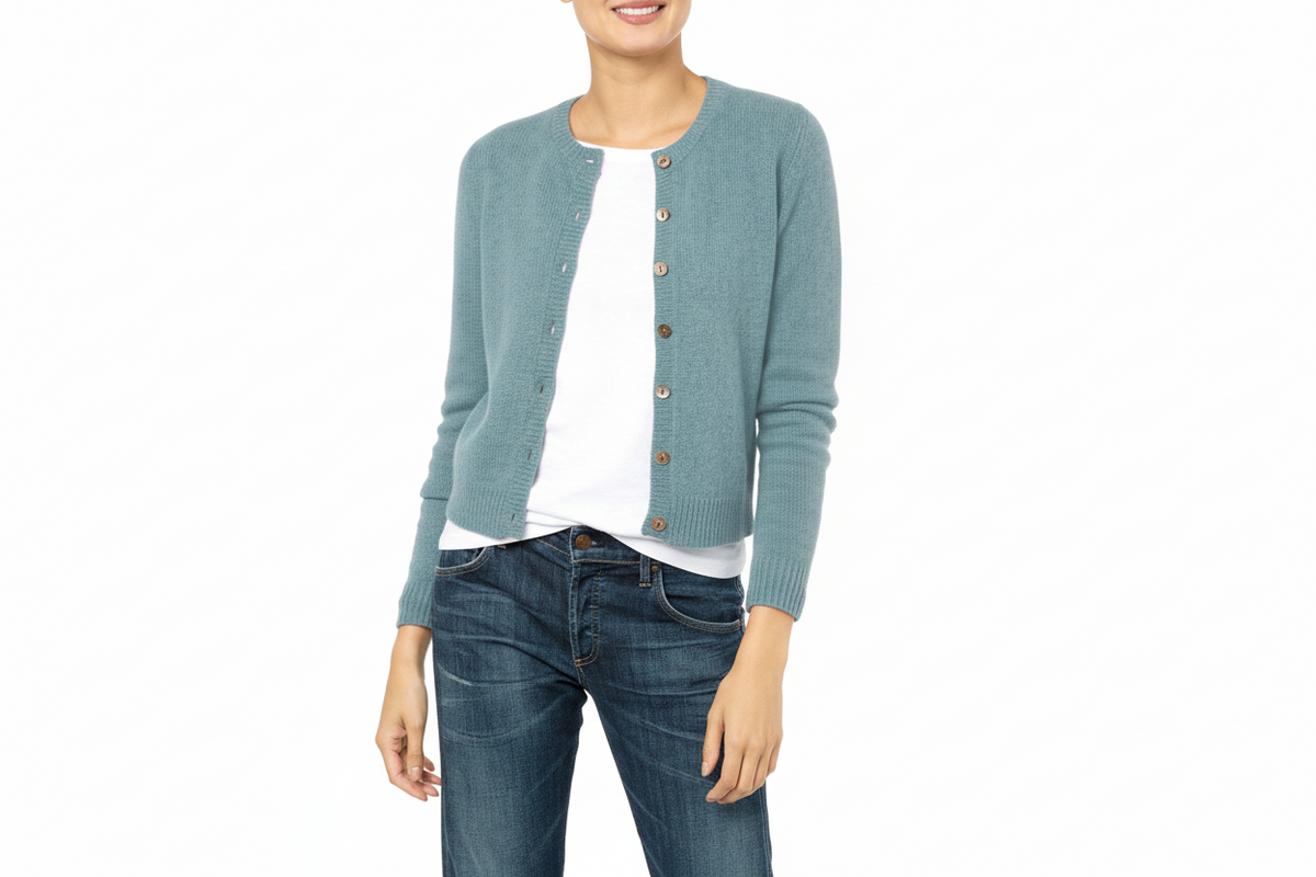 Dolly Handmade Cashmere Cardigan - Slate