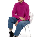 Dublin Slouchy Cashmere Jumper Fuchsia
