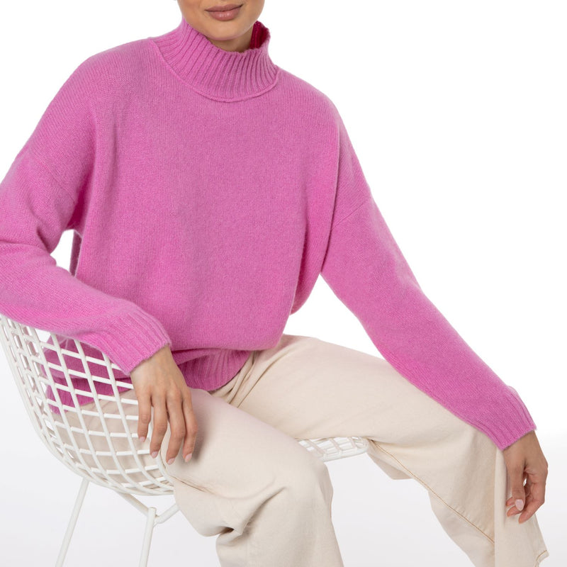 Loro Piana Cashmere Barbie Pink Sweater-Marilyn Moore Dublin slouchy jumper