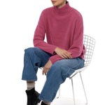 Dublin Loro Piana Cashmere Slouchy Sweater Raspberry