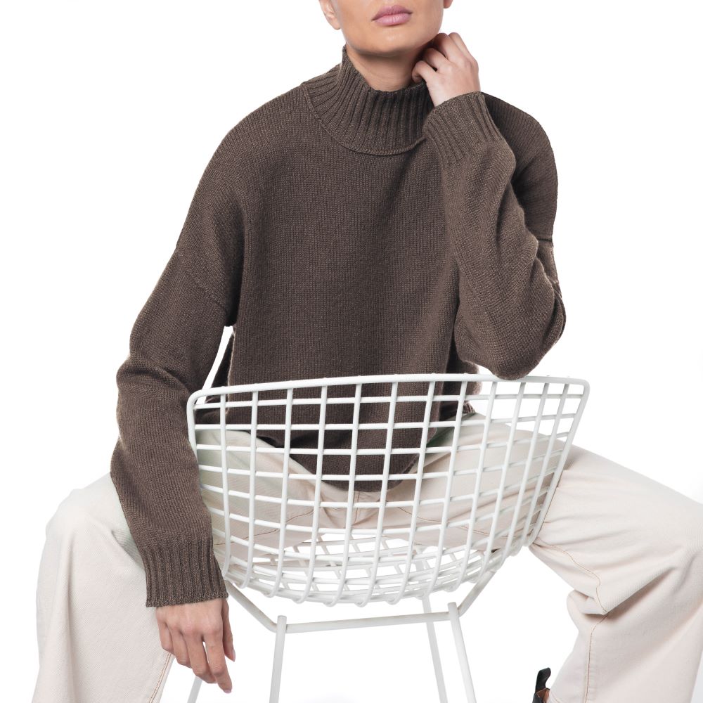 Dublin Handmade Cashmere Sweater - Bark