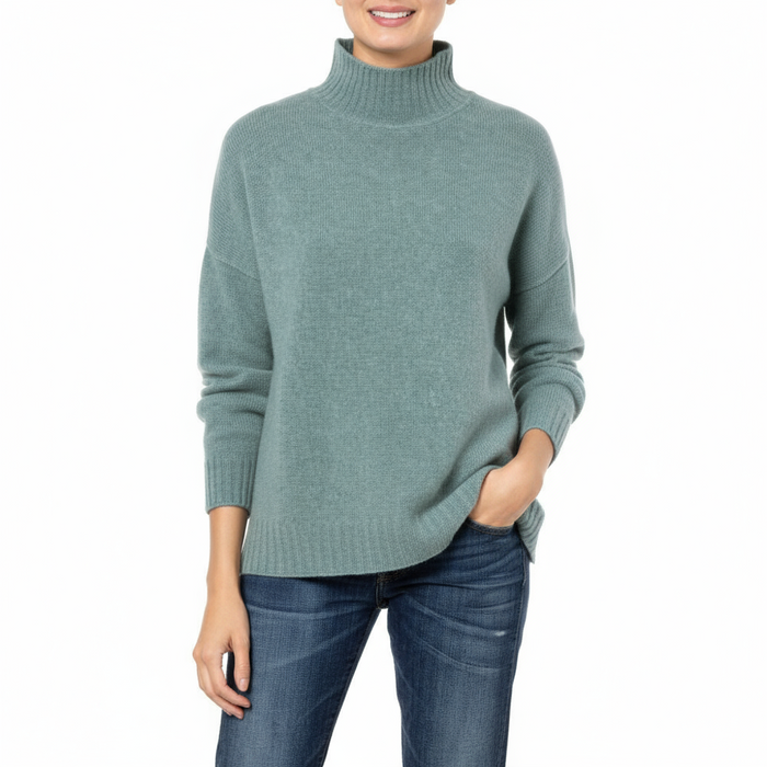 Bue Green Loro Piana Cashmere slouchy sweater dublin by Marilyn Moore