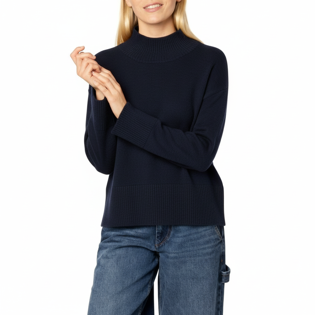 Dulwich Cashwool Merino sweater - Navy