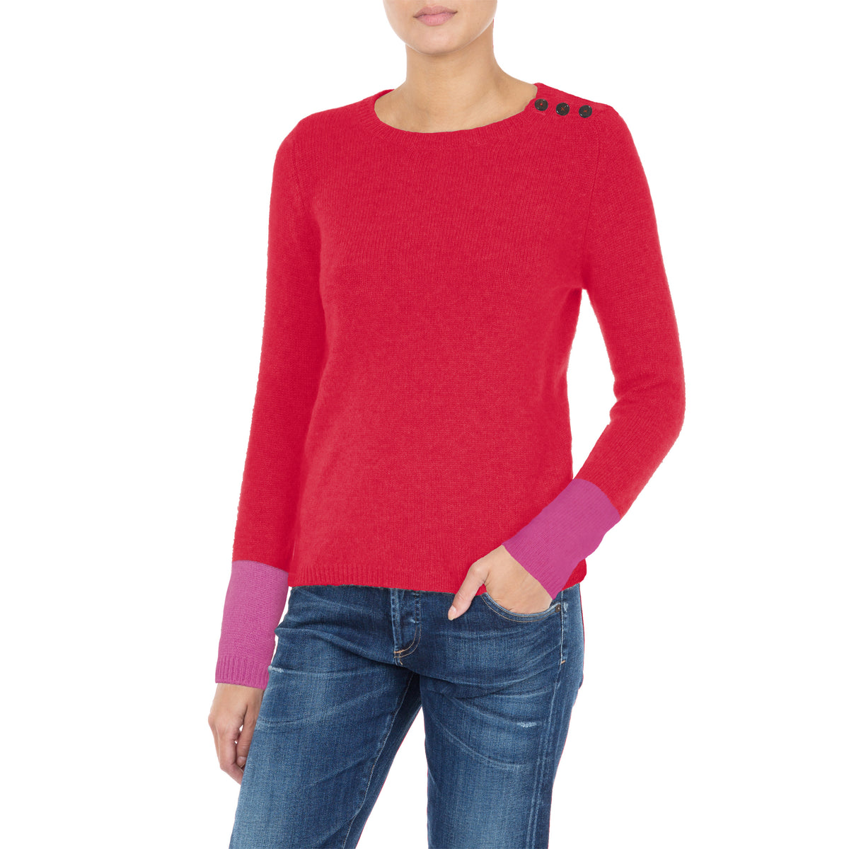 Dani Handmade Cashmere Jumper Red