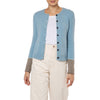 Dilly Stripe Cuff Loro Piana Cashmere Cardigan Pale Blue Marilyn Moore