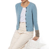 Dilly Stripe Cuff Loro Piana Cashmere Cardigan Pale Blue Marilyn Moore