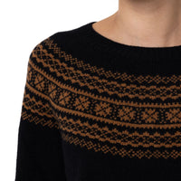 Estelle Lambswool Fair Isle Sweater Black