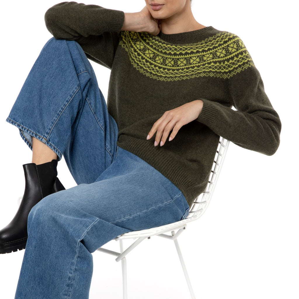 Luxury Lambswool Fair Isle jumper Marilyn Moore