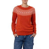 Estelle Burnt Orange Scottish Fair Isle Sweater