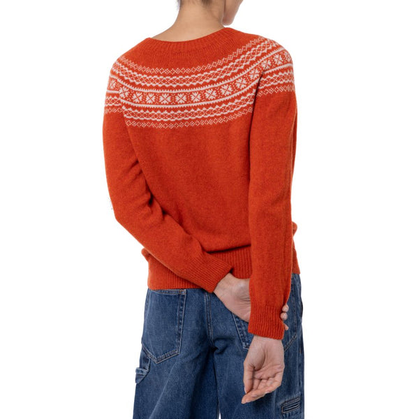 Estelle Burnt Orange Scottish Fair Isle Sweater