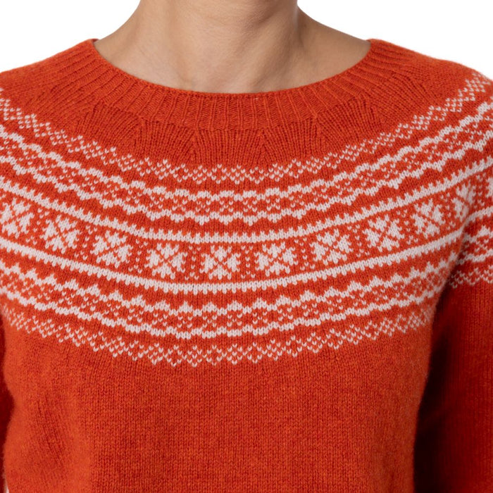 Estelle Burnt Orange Scottish Fair Isle Sweater
