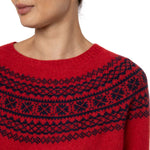 Marilyn Moore Scottish Fair Isle Sweater Red Todd and Duncan Geelong Lambswool Estelle