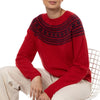 Marilyn Moore Scottish Fair Isle Sweater Red Todd and Duncan Geelong Lambswool Estelle